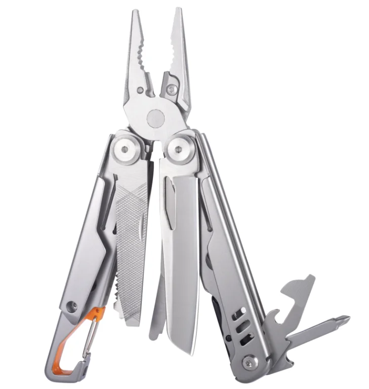 GHK Outdoor Easy Carry 14 in 1 Portable Multitool Multifunction Pliers with Carabiner