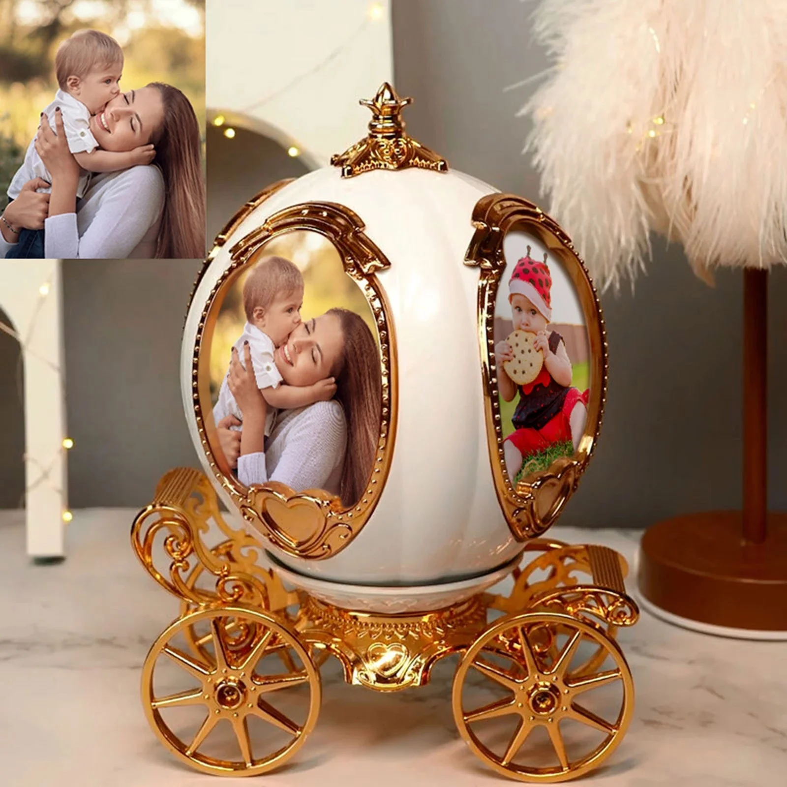 Frame Personalized Pumpkin Car Photo Frame Mini Music Box