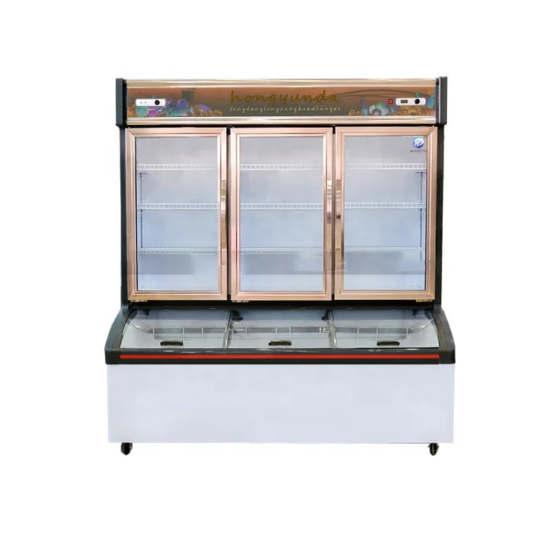 Commercial Fruit Fridge Vegetable Chiller Display Freezer Supermarket Refrigerator