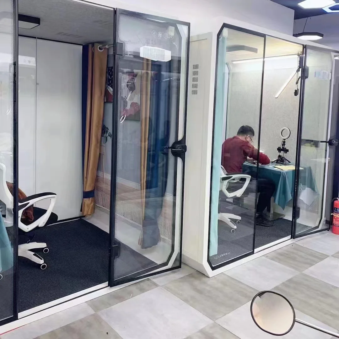 Soundproof Booth Sound Absorbing Material Single Person Work Soundproof Cabin Acoustic Cabinet