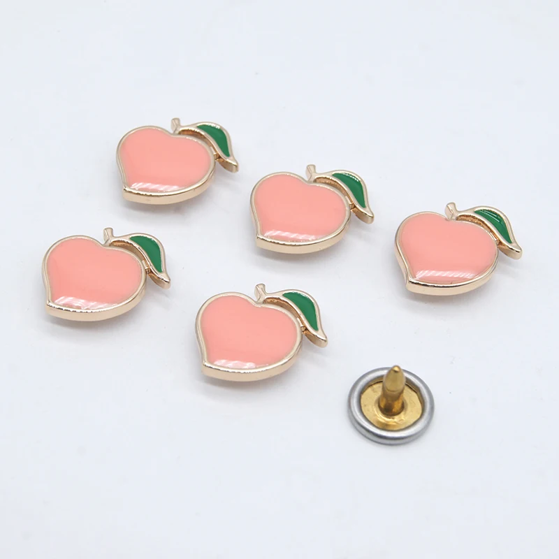 Factory Leather Decoration Peach Shape Rivet Metal Rivet For Garments Jeans