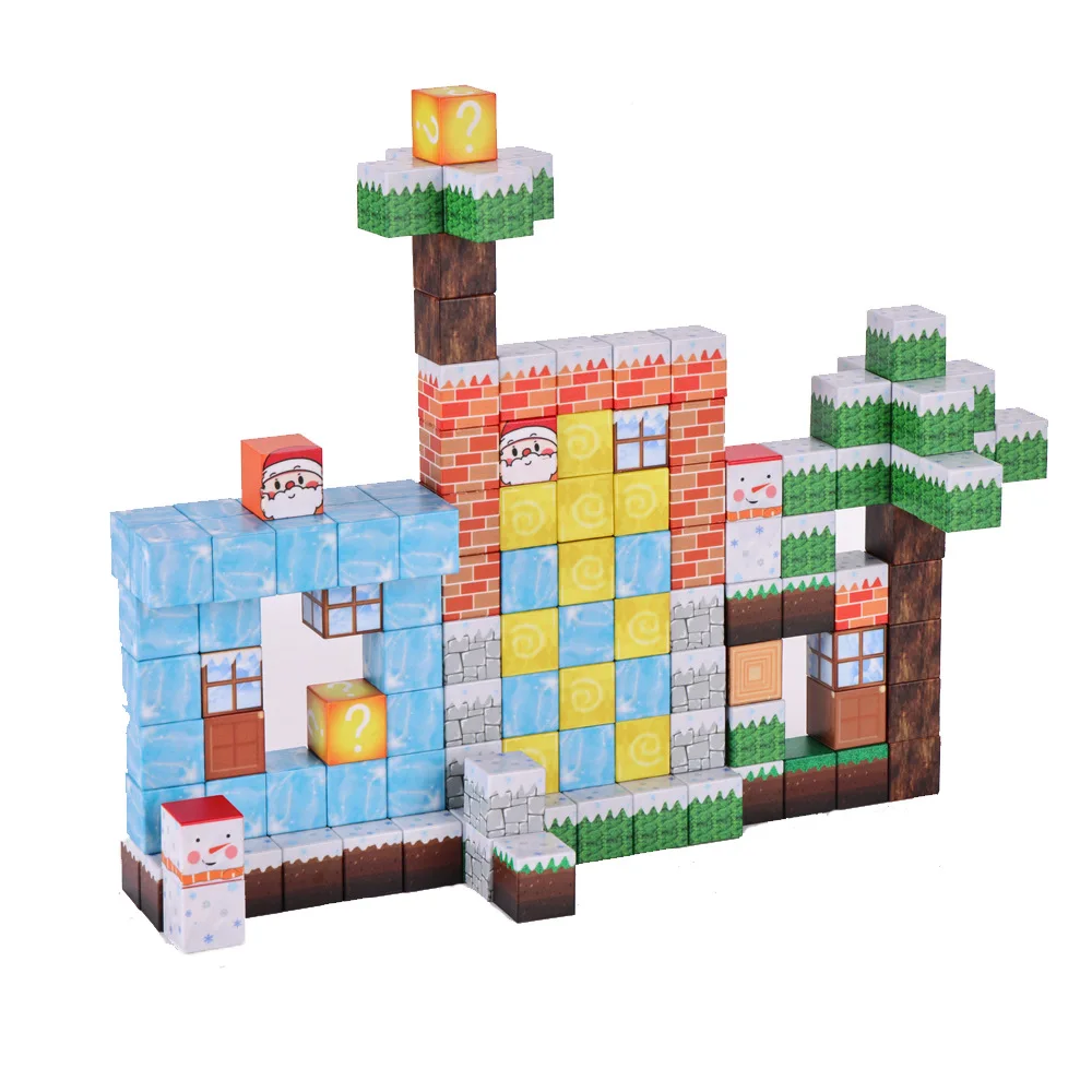 97pcs Pixel Model Cube Creative DIY Toys For Children Educational Toy Magnetic Building Blocks Birthday presents Christmas gift