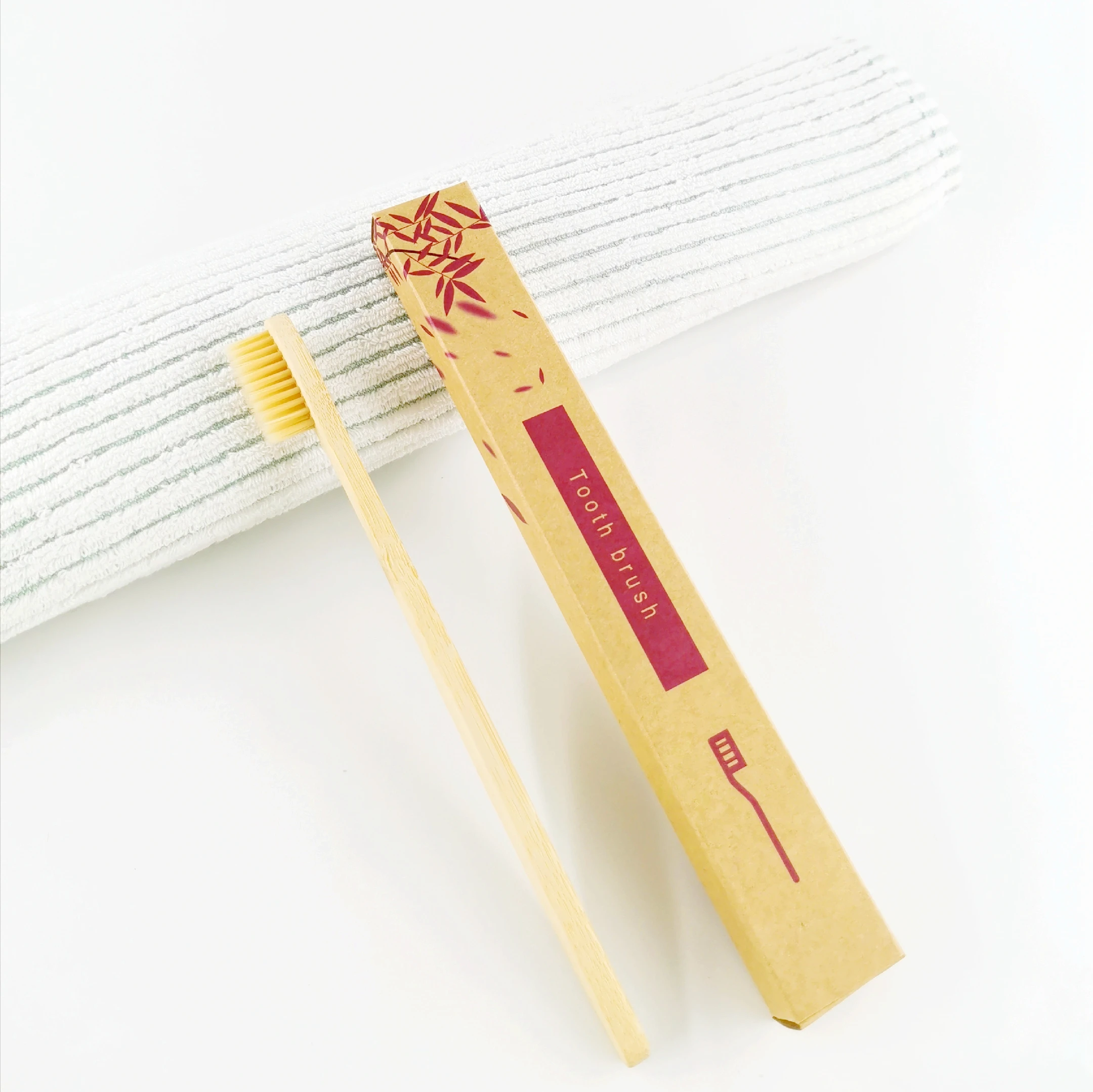 Wholesale disposable custom independent bamboo handle soft brush 100% organic bambu toothbrush