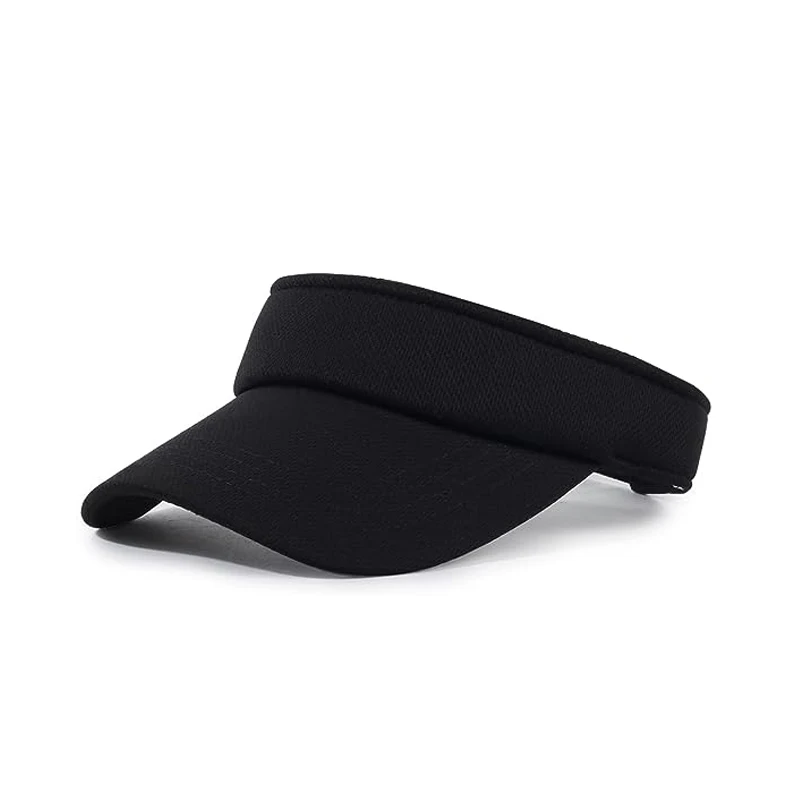 Wholesale summer breathable running mesh sun visor cap with custom logo