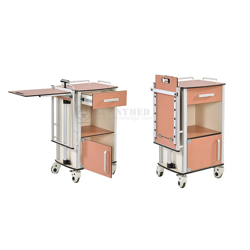 SY-R517 High Quality Beside Cabinet Hospital Furniture Bedside Table With Casters