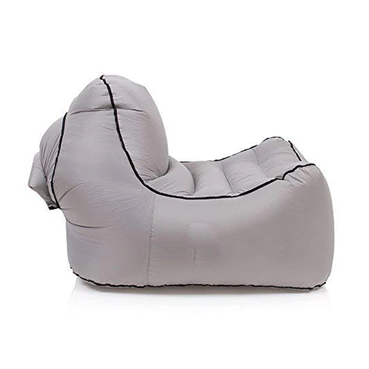 Hot sale amazon inflatable chairs lounger bean bag chairs, Air Free Filling inflatable sleeping bag