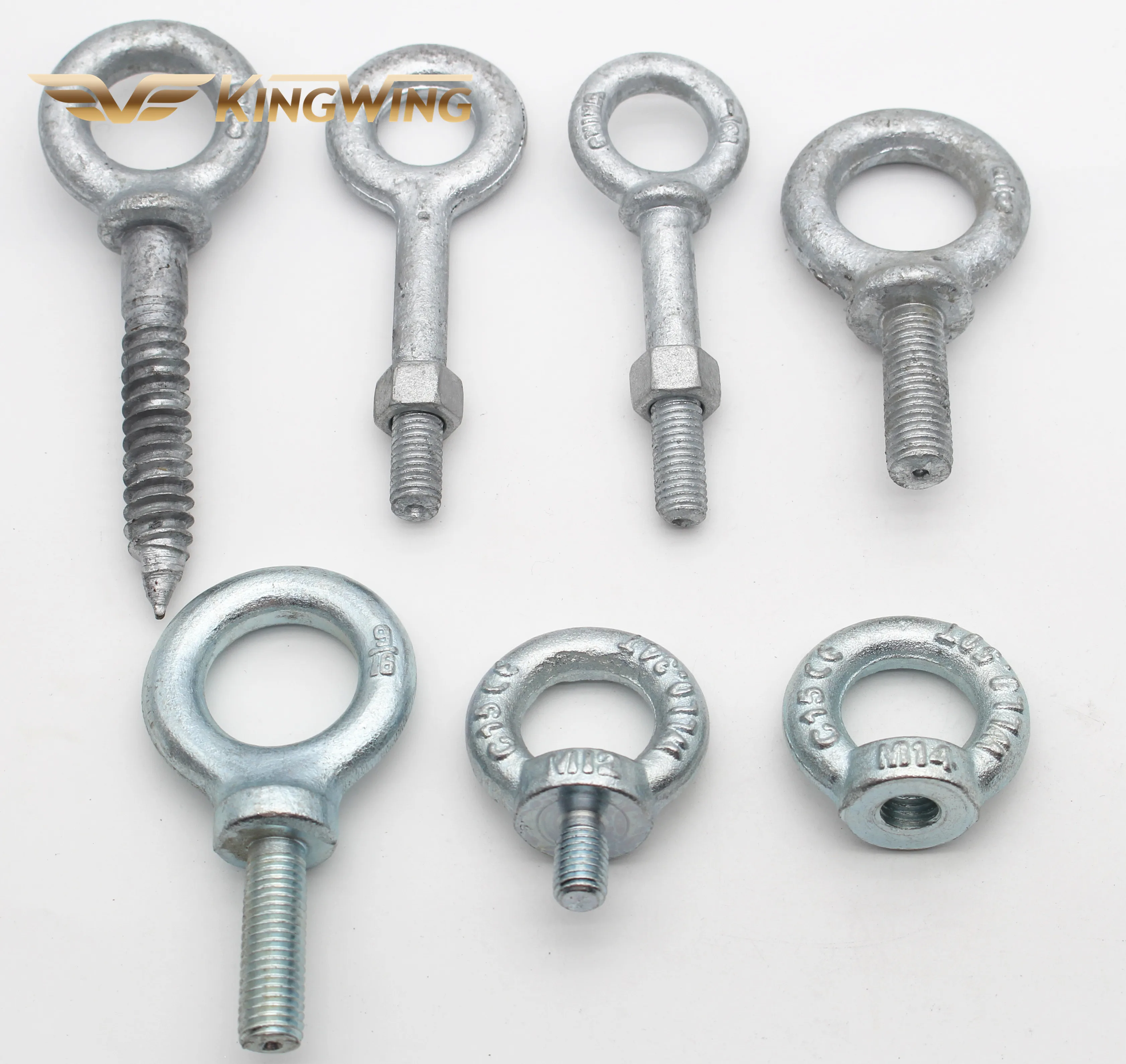 G- 291 US Type  Hot Dipped Galvanized HDG Carbon steel Regular lifting Nut Eye Bolt with Imperial Threads
