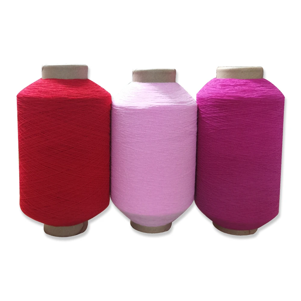 New Products Lycra Rubber Thread High Elastic Covered Polyester DTY Yarn For Socks