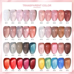 Vendeeni Summer Collection Translucent Non Toxic Clear Jelly Nail Suppliers Gel Polish Private Label