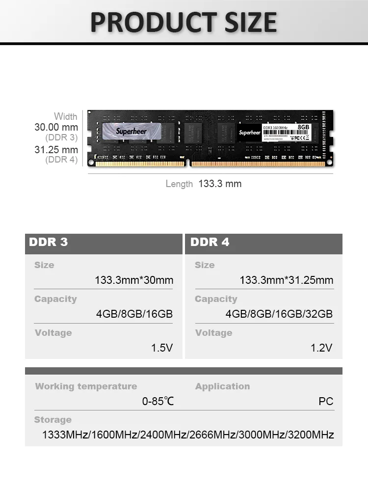 Superheer Original Chips Game Memory DDR4 DDR5 8GB 16GB 3200mhz for desktop