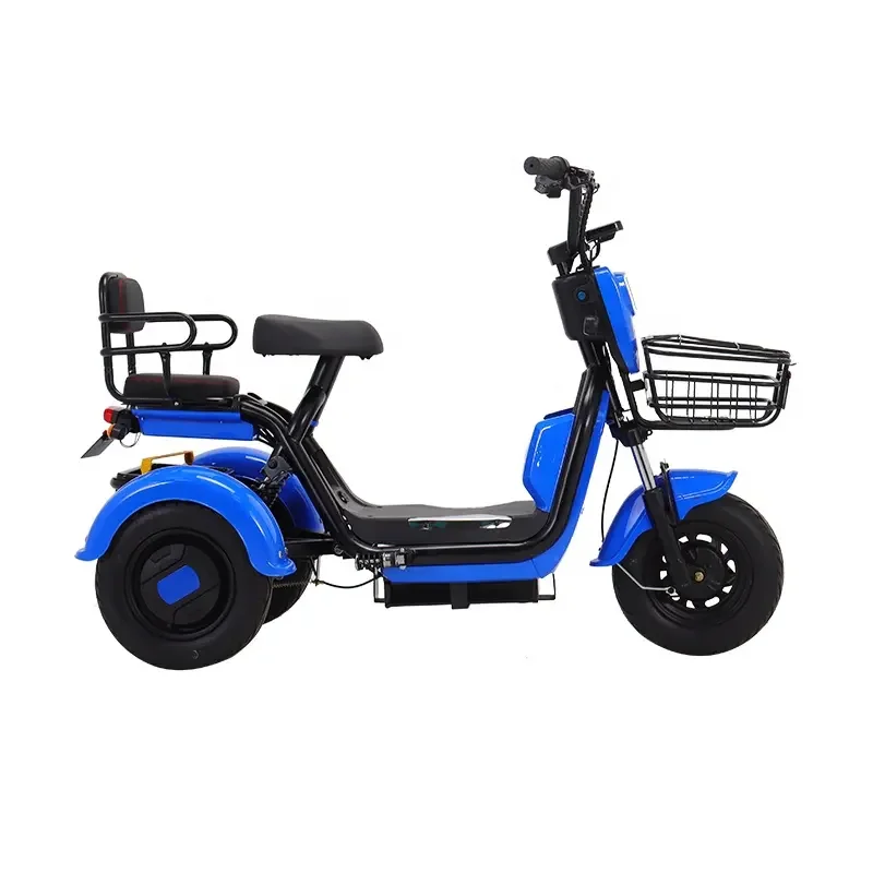 Comfortable armrest high quality material basket electric tricycle bikes