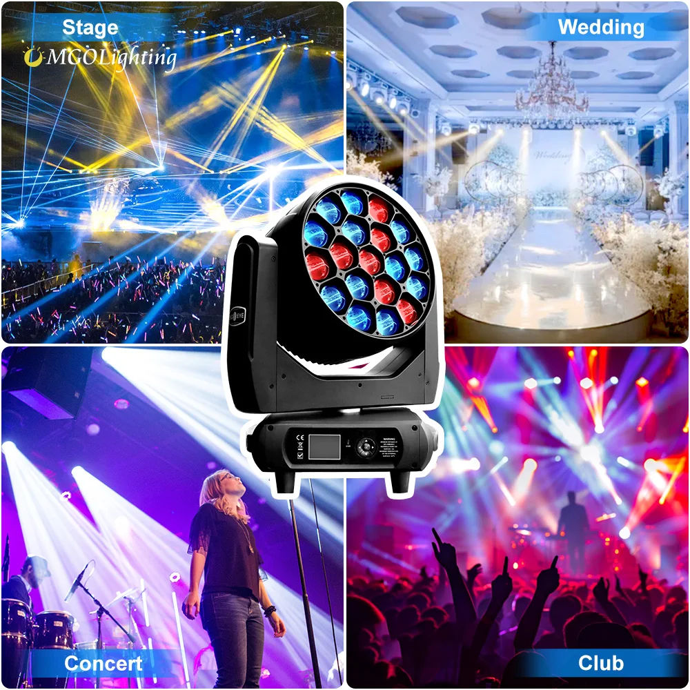 Mgolighting 1350 Вт стробоскопический зум Dmx512 пчелиный глаз светодиодное профессиональное шоу световое освещение 19*60 сценическое движущаяся головка