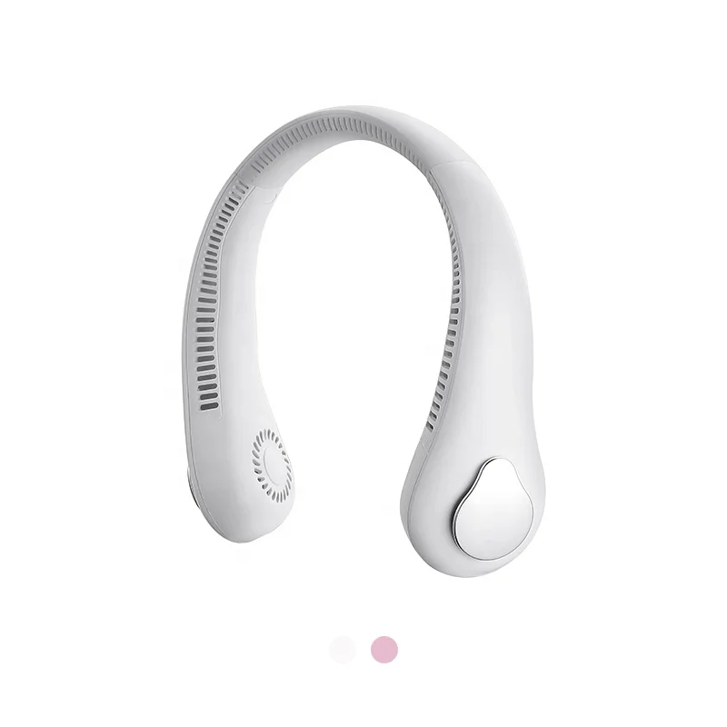 2021 hot sale M9 Hanging neck fan Mini portable No leaf Third gear wind speed USB Rechargeable High capacity hanging neck fan M9