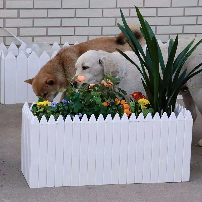 Decoration Garden Wholesale Wooden PVC Plastic Planters Bed Outdoor Window Planting Flower Boxes