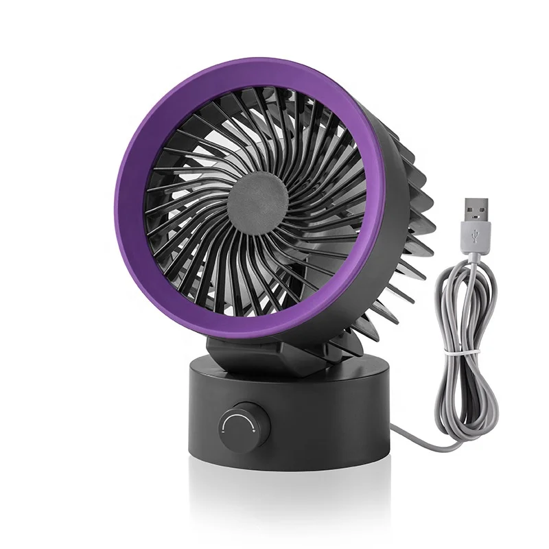 Summer New Air Circulation USB Desk Fan Stepless Adjustable Small Desk Fan Portable Personal Fan for Home Office Dorm Indoor