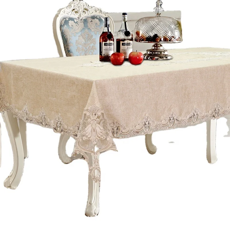 New Design Festival Fibre Table Cover embroidered Lace New Design Table Cloth
