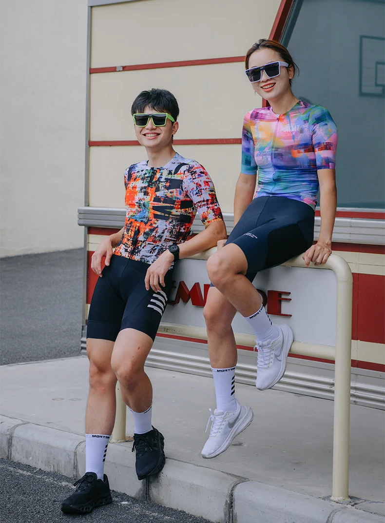 OEM Multi-pockets Road Bike Short Sleeve Jersey Custom Sublimation Printing Bicycle Jersey Colorful Design Cycling Jersey