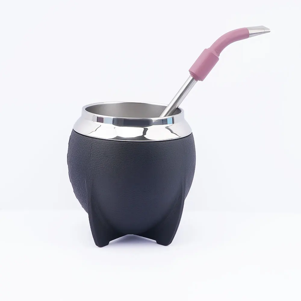 Yerba Mate Gourd Adults Eco-Friendly Water Bottle set 261ml Luxury Leather Mate Cup with Bombilla Double Wall Thermal Argentina