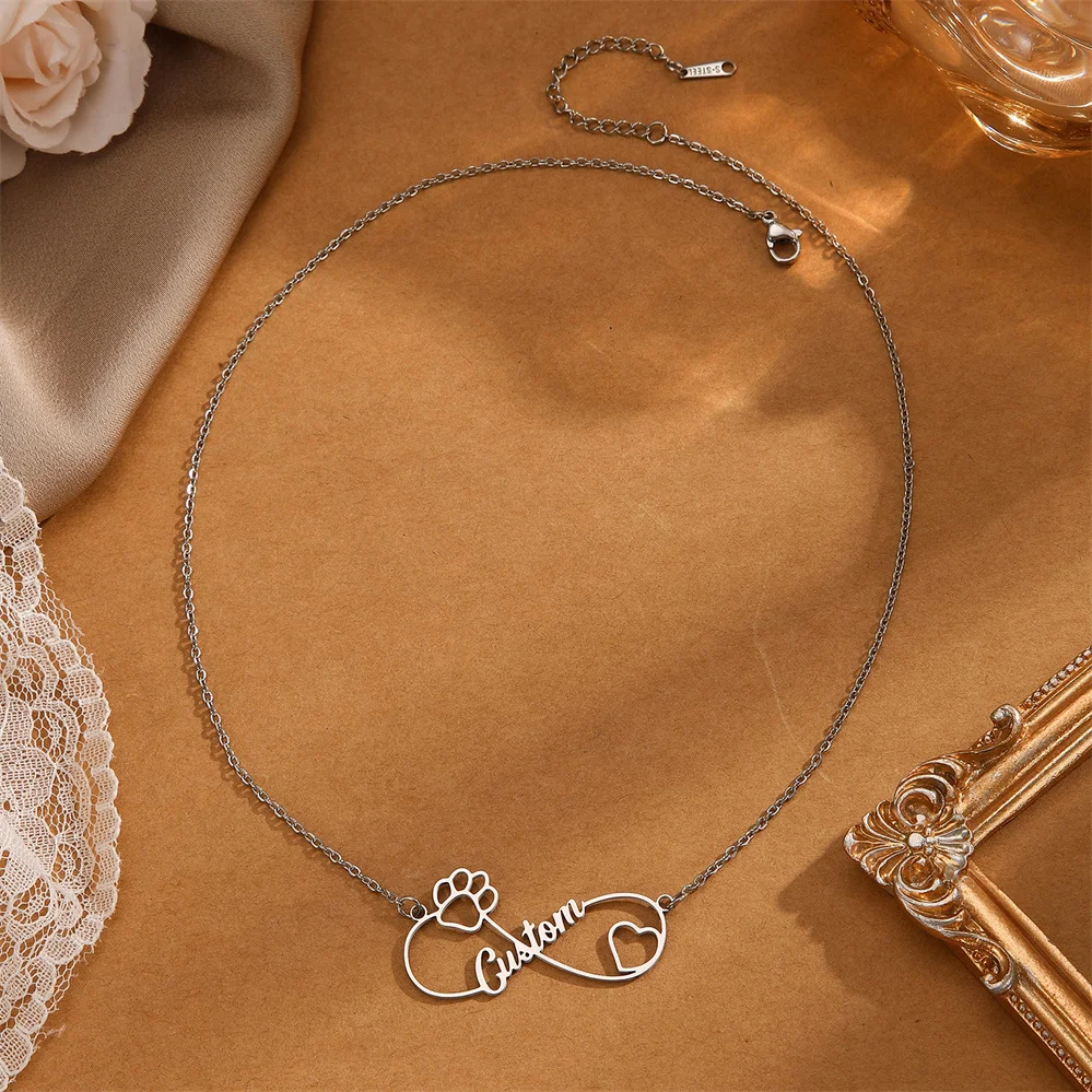 Infinity Symbol Pendant Necklace For Women Custom Name Personalized Necklaces Stainless Steel Friendship Jewelry Gifts