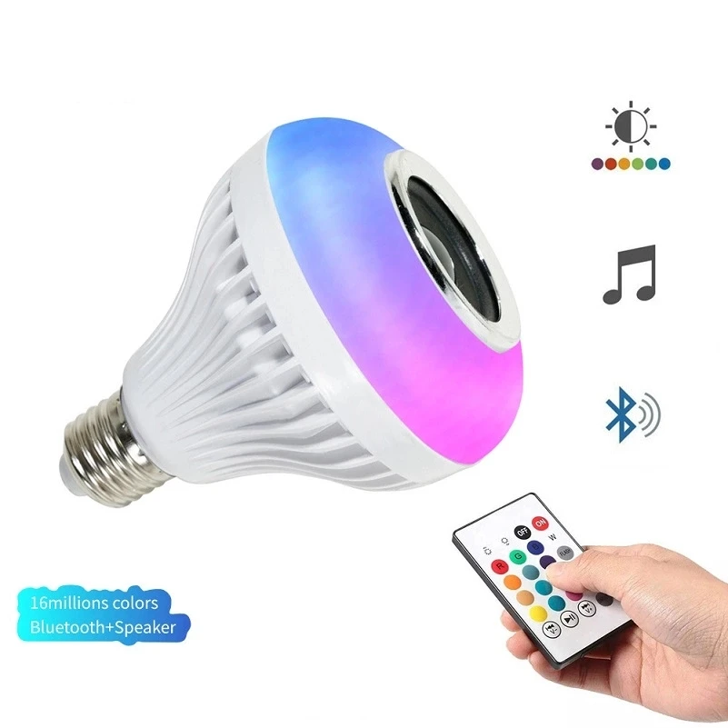 Hot Sale Wireless Rgb Smart Music Led Bulbs Speaker White Music Speaker Light Bulb Rgb Smart Speaker Bulb