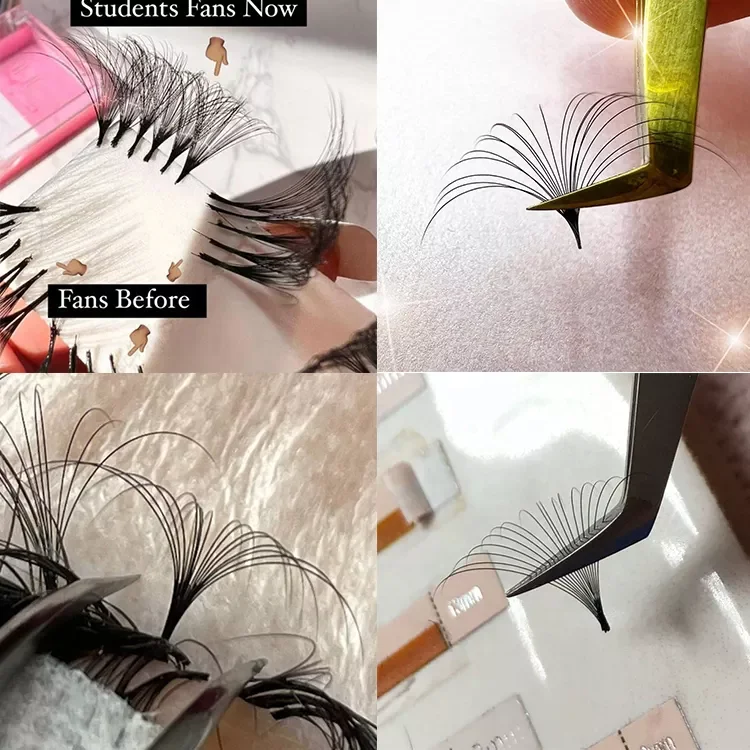PBT material lashes mink 15mm 22mm silk lash extension tray 13mm 20mm c d curl lashes extensions supplies