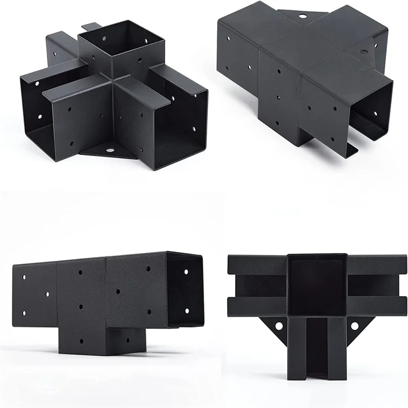 Pergola Brackets 4x4 Inch 3-Way Woodworks Corner Pergola kit for 4x4 Wooden Beams