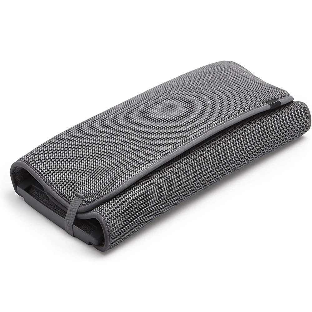 Kitchen Countertops Dish Drying Rack With Microfiber Mat