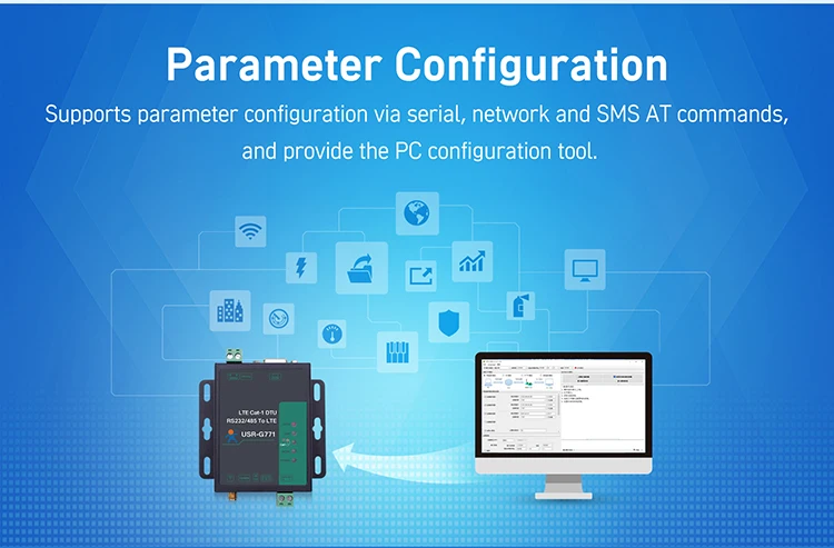 USR-G771-E Europe Frequency Bands Support HTTP MQTT LTE 4g modem gsm RS232