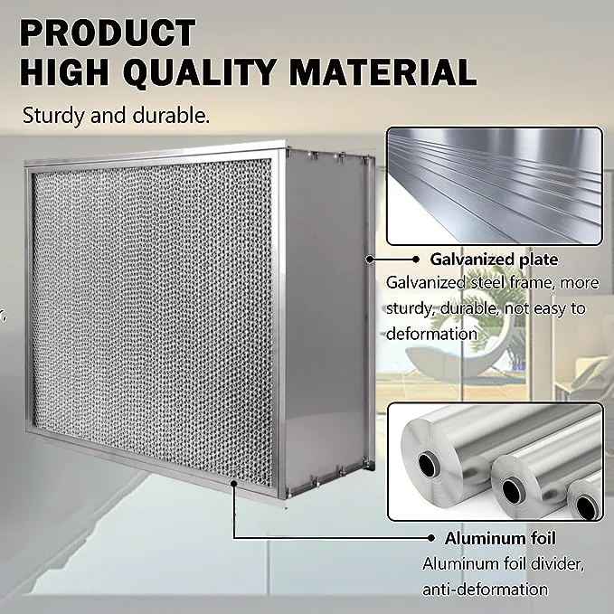 Wholesale Price Metal Frame Air Filter High Efficiency Industrial Air Filter