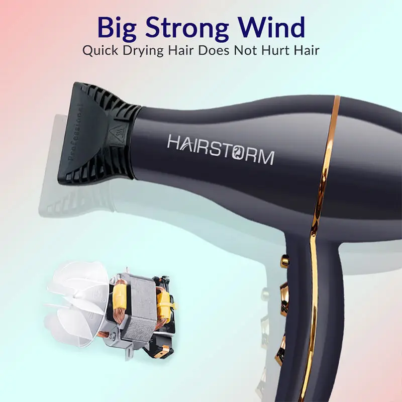 Negative Ionic Hair Dryer 1800W Household Blower Dryer Ceramic Professional Hammer Dryer