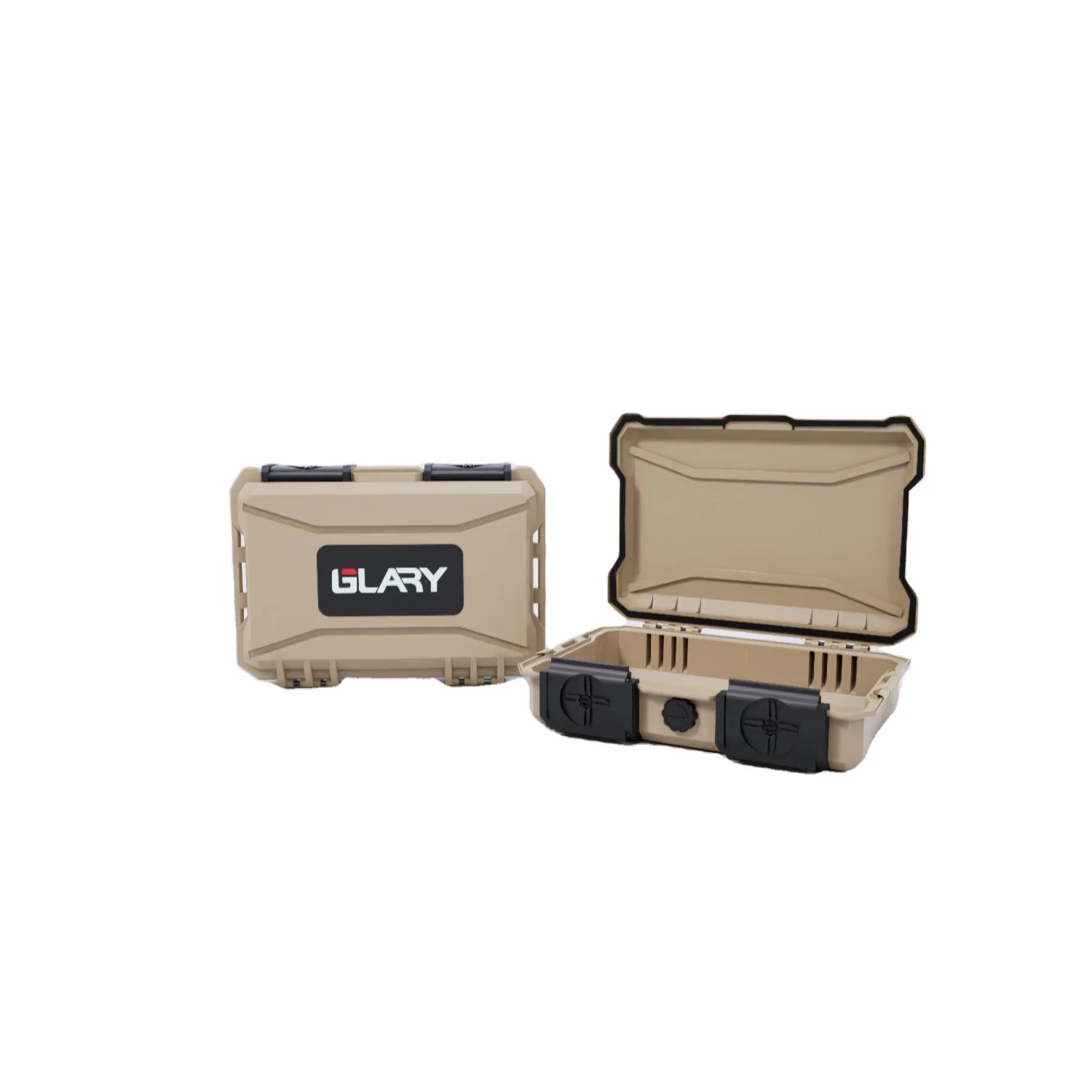 GLARY small hard shell wet dry box container waterproof airtight micro equipment storage case box plastic carrying case box