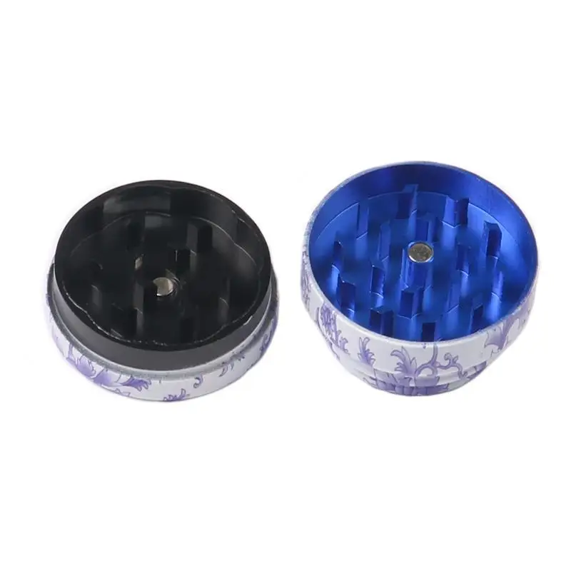 Flash Sale vintage personality 40MM 2 part Chinese style aluminum smoke grinder with  pattern cigarette accessories