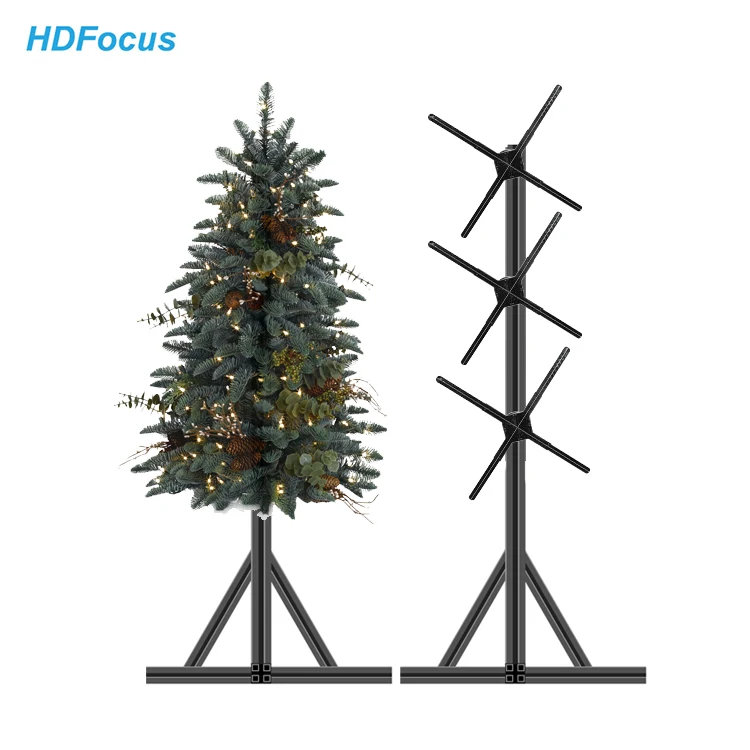 Hdfocus Bt Built In Total Solution 3D Fan Holograma Ventilador Holographic Hologram Advertising Led Fan Display 3D Hologram Fan