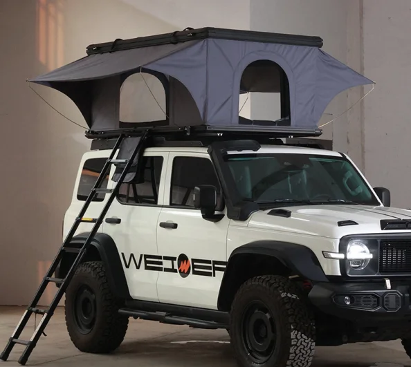 Roof Top Tent Hardshell Sleeps 2-4 People Comfortably Equipped with Ventilation System