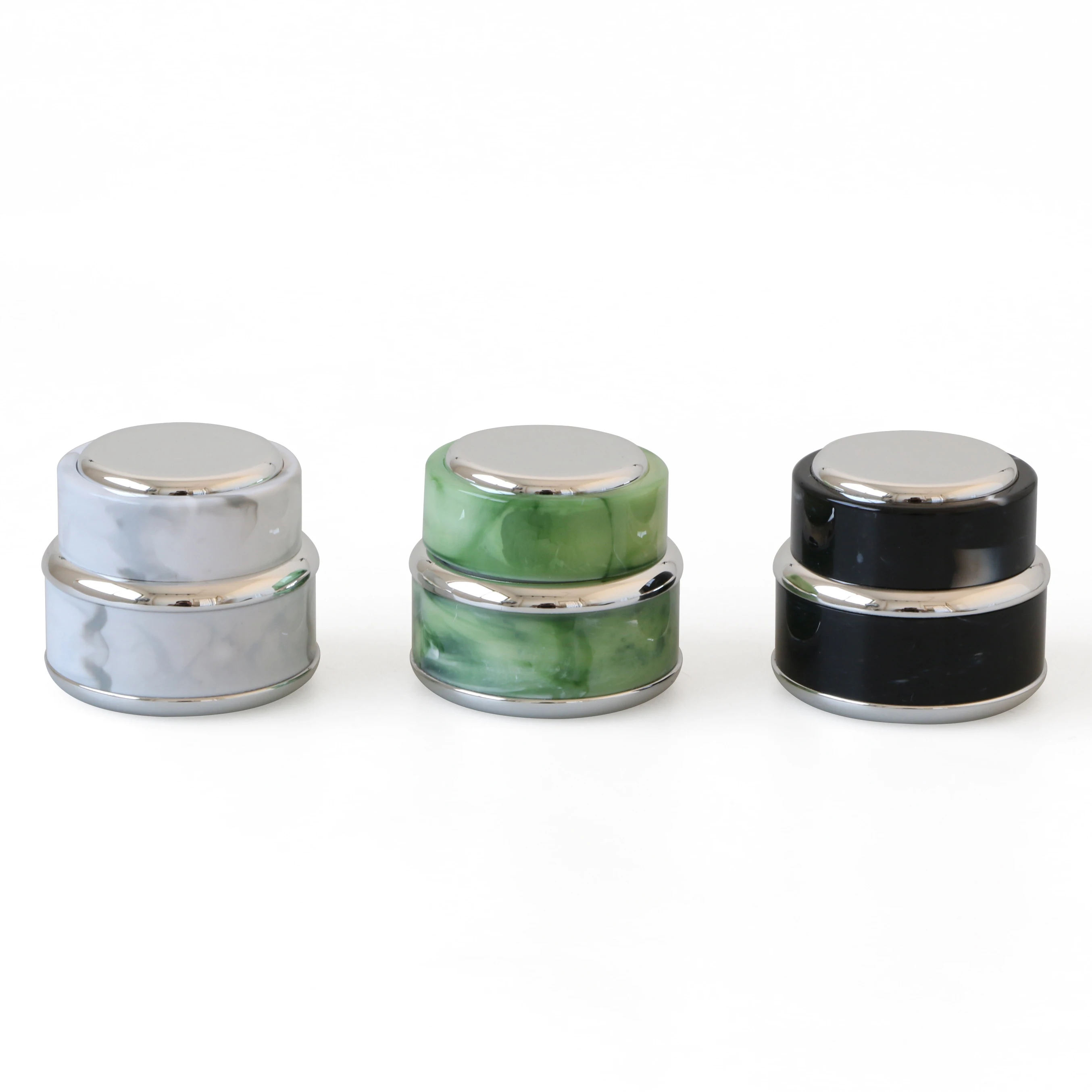 Luxury 5ml 7ml 15ml 30ml 50ml empty plastic cosmetic cream jars packaging