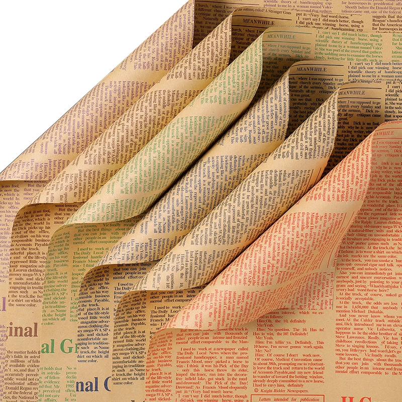 Custom 50x70CM Brown Korean Kraft Paper Gift Wrapping Packagings Materials Paper For Flower