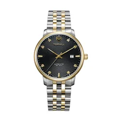 ShenZhen Factory Custom Brand 18k Gold Switzerland Automatic Movement Stainless Steel Back Watch 2824