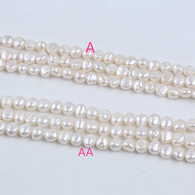 Wholesale Natural White Pearl 9-10mm Baroque Freshwater Pearl Strands For Jewelry Making