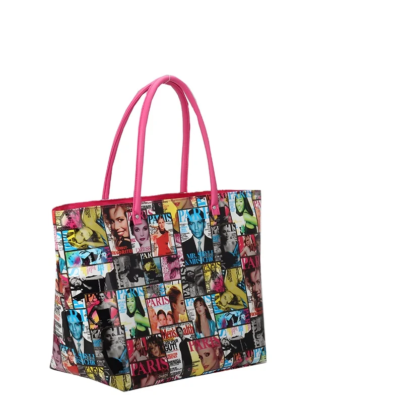 New design fashion modeling luxury tote bag PU lady bag hot selling shopping tote bag