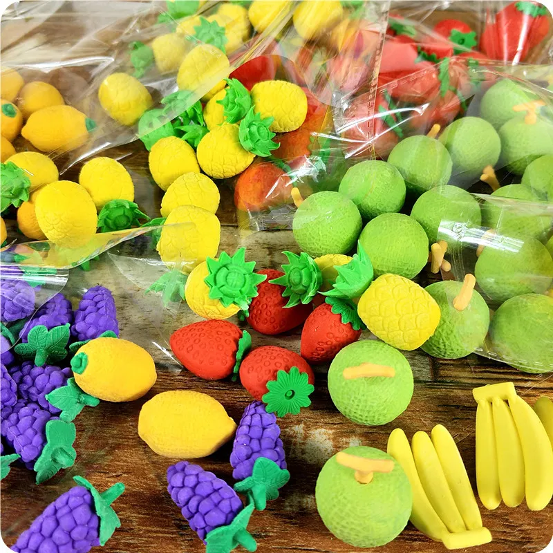 Rubber Bag Cartoon Creative Fruit And Vegetable Shape Eraser Student Prizes Gifts Wholesale Eraser for School