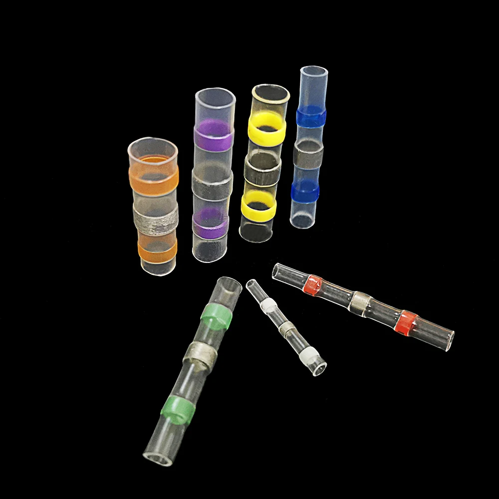 Sundimo Free Sample Waterproof Heat Shrink Solder Sleeve Wire Electrical Butt Connector Solder Seal Wire Splice Butt Connectors