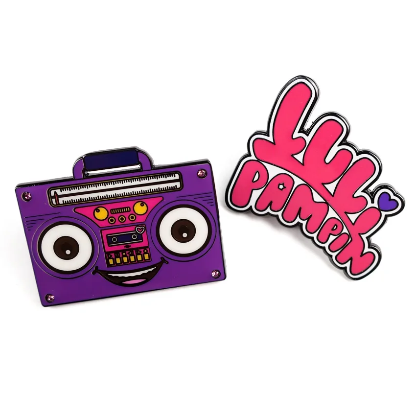 Custom New logo Personality English Alphabet gold alphabet hat pins Creative Accessory Lapel Pin for hats