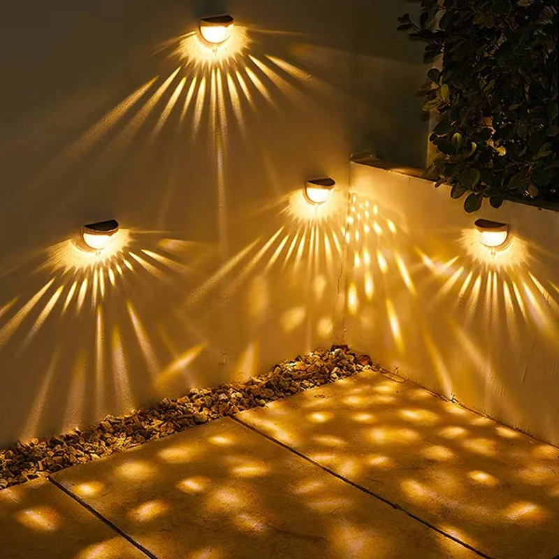 LED Solar Light Outdoor Wall Lamps Energy Garden Lamps Waterproof Solar Fence Lamp Christmas Decoration Festoon Led Light