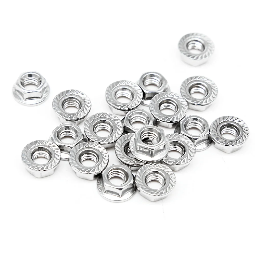 Good Price Anti Loose DIN 6923 White Yellow Zinc Plated Galvanized Hex Flange Nuts