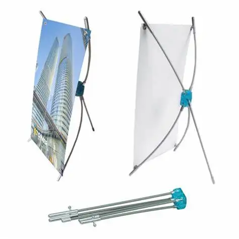 Mini Tabletop X Banner Stand tabletop Banner Stand Custom Color Fiberglass + Aluminum Pole 5-20 Days X Stand