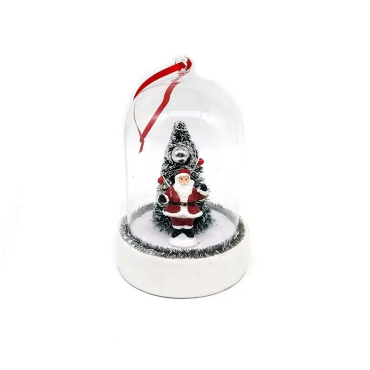 СВЕТОДИОДНЫЙ Рождественский стеклянный купол украшение милое и очаровательное освещение для рождественских елочных украшений на