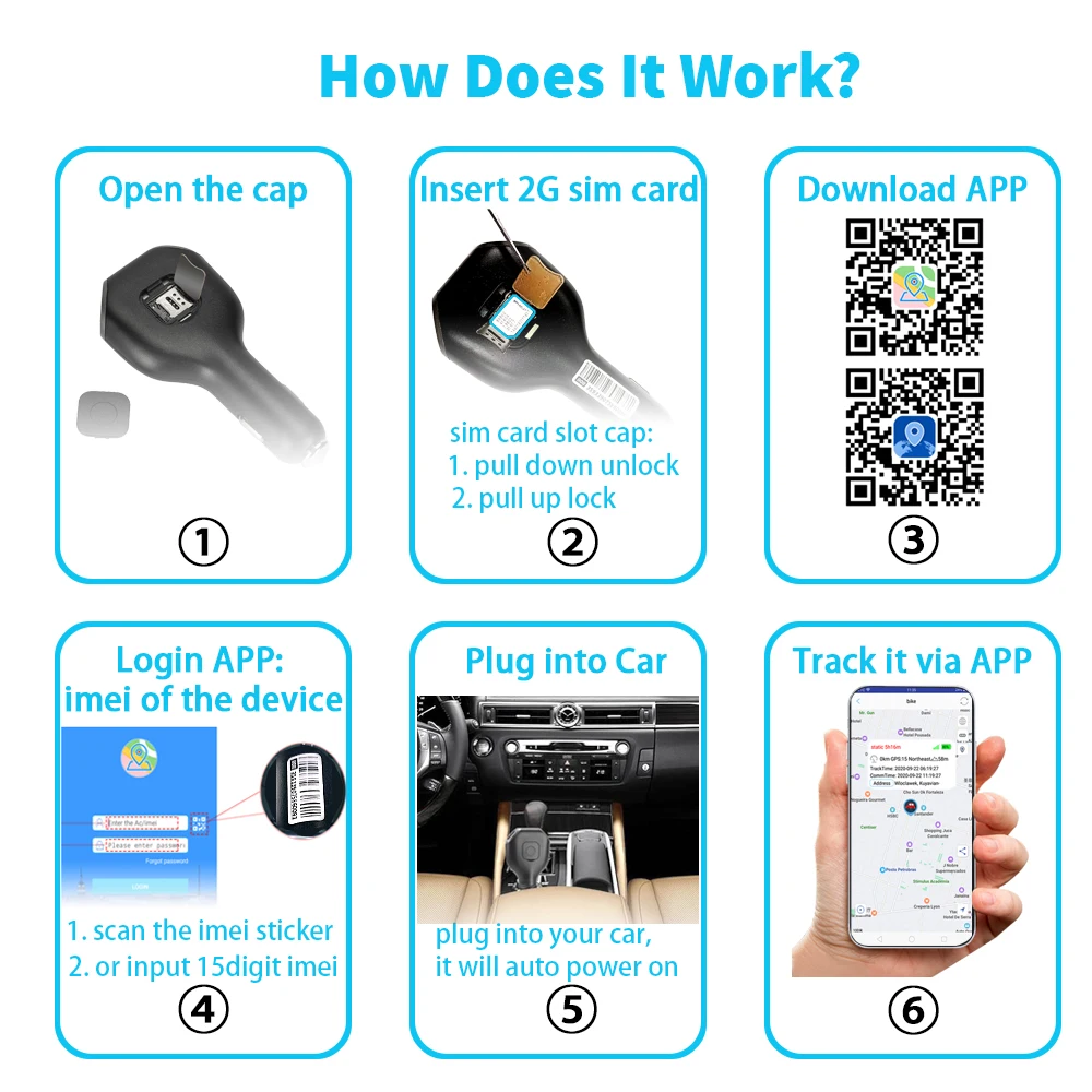 Автомобильное зарядное устройство G17 GPS-трекер GPS GSM Wi-Fi