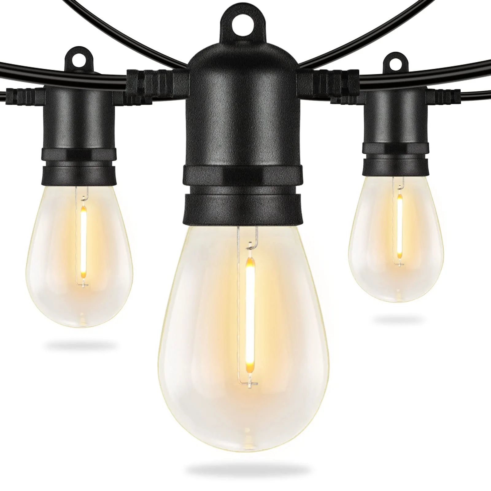 Hanging Balcony Decor Light Commercial Grade S14 LED Festoon Lighting Waterproof Outdoor Lighting Garden for Yard Gazebo Wedding