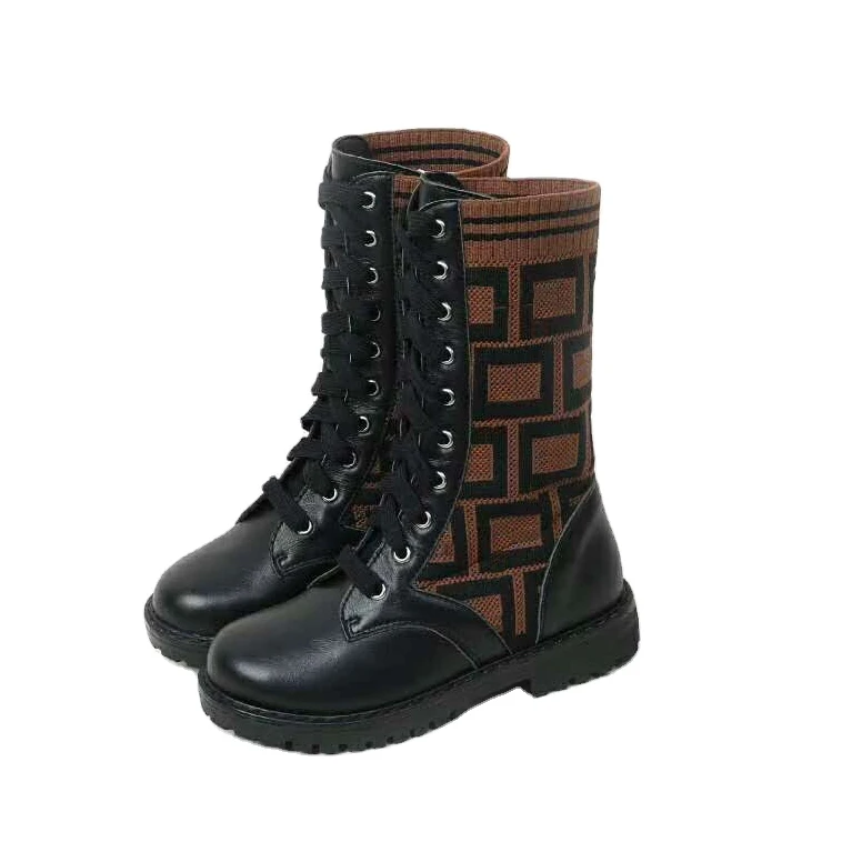 Удобная износостойкая модная обувь до колена; Сезон осень-зима; Детские ботинки