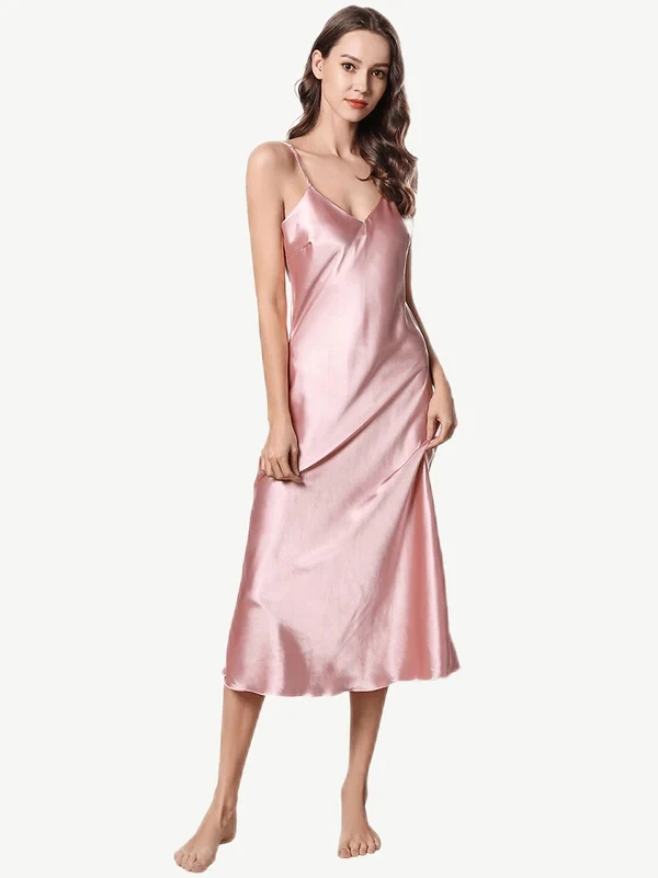 Hexin Custom Service Wholesale Open Back V Neck Adjustable Strap Sleepwear For Women